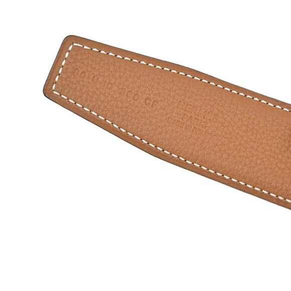 HERMES H Logo Constance Reversible Buckle Belt 80# Leather Black Brown 78RL421 - Picture 13 of 14